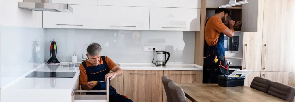 White shaker-style cabinets and quartz countertop in Tacoma kitchen upgrade